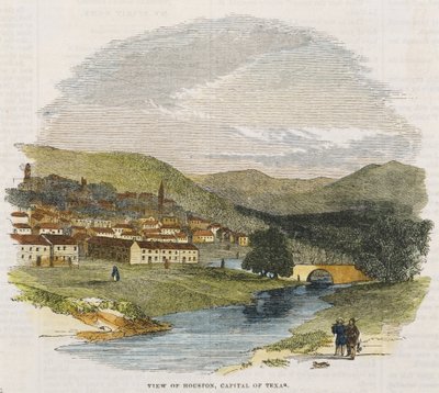 Vista de Houston, capital de Texas, c. 1852 de American School