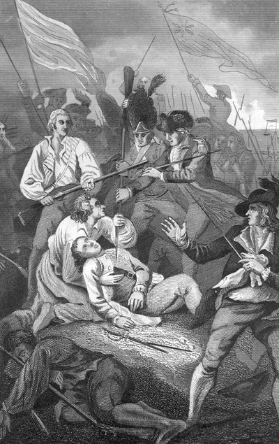 Vista de la Batalla de Bunker Hill fue una batalla librada el 17 de junio de American School