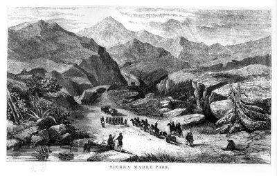 Vista del Paso de Sierra Madre, grabado por Bobbett & Edmunds de American School