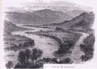 Vista del Susquehanna, ilustración de Cassell