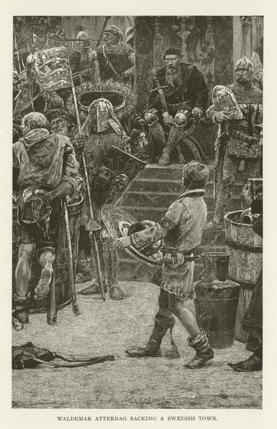 Waldemar Atterdag saqueando una ciudad sueca de American School