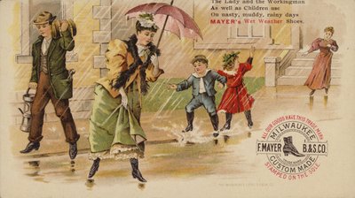 Caminando y saltando bajo la lluvia de American School