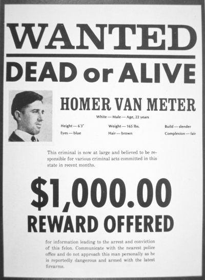 Póster de búsqueda de Homer van Meter de American School