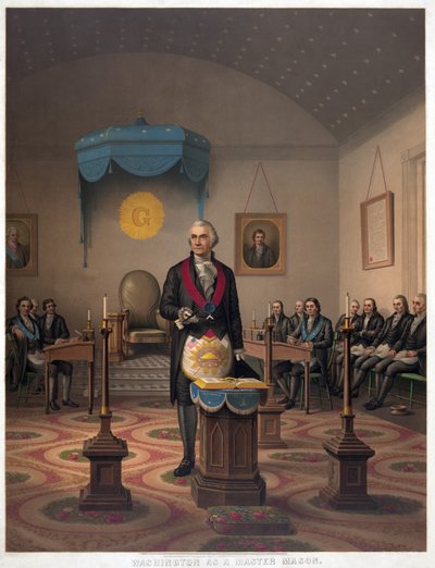 Washington como Maestro Masón, pub. 1870 de American School