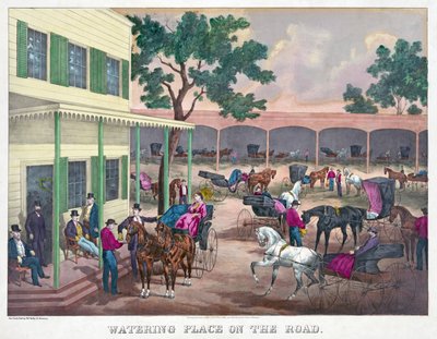Lugar de Riego en el Camino, pub. 1870 de American School
