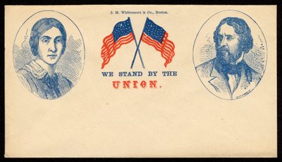 Postal "Nos mantenemos por la Unión", c.1861-65 de American School