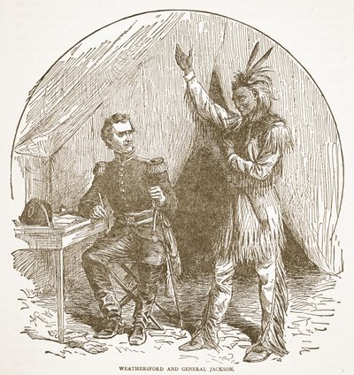 Weathersford y el General Jackson, de un libro publicado en 1896 de American School