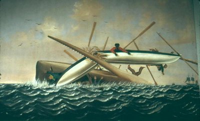 Ballena atacando un bote largo de American School