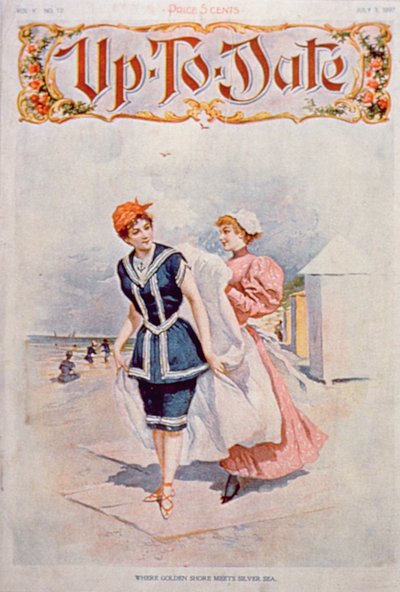 Donde la costa dorada se encuentra con el mar de plata, anuncio de Up-to Date, julio de 1897 de American School