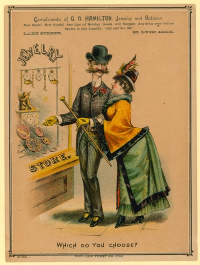 ¿Cuál eliges? Anuncio para Joyería de American School