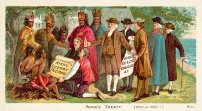 Tratado de William Penn con los Indios de América del Norte, 1682 de American School