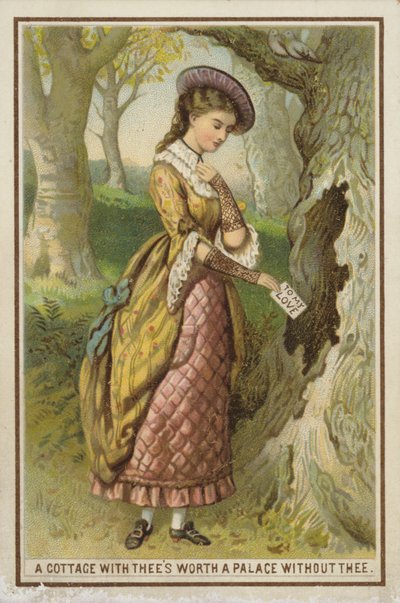 Mujer entregando carta de amor de American School