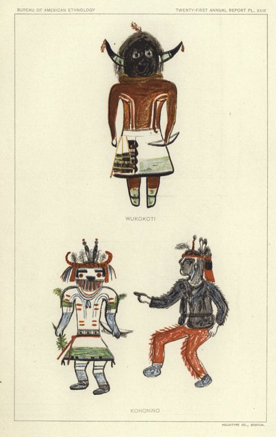 Wukokoti, Kohonino (litografía en color) de American School