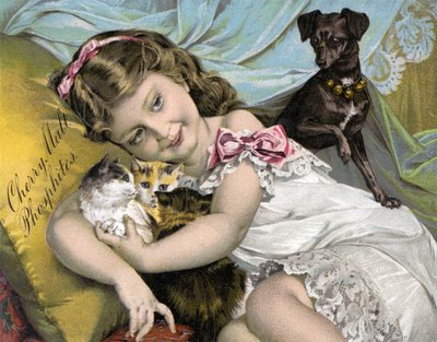 Niña abrazando a sus mascotas de American School