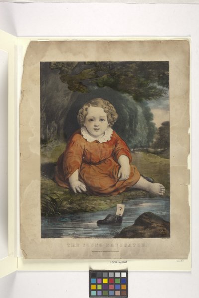 Joven navegante (litografía coloreada a mano) de American School
