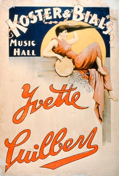 Yvette Guilbert (c.1869-1944) en el Music Hall de Koster y Bials, Nueva York de American School