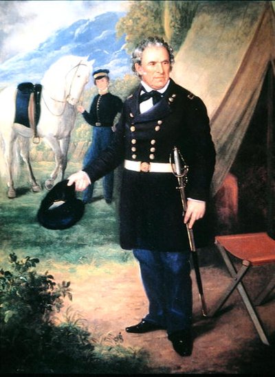 Zachary Taylor (litografía en color) de American School