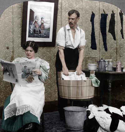 La nueva mujer, día de lavado de American Stereoscopic Company