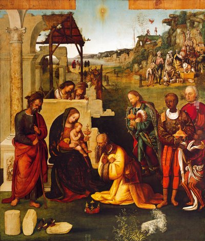 Adoración de los Reyes Magos, de Amico Aspertini (1475-1552) de Amico Aspertini