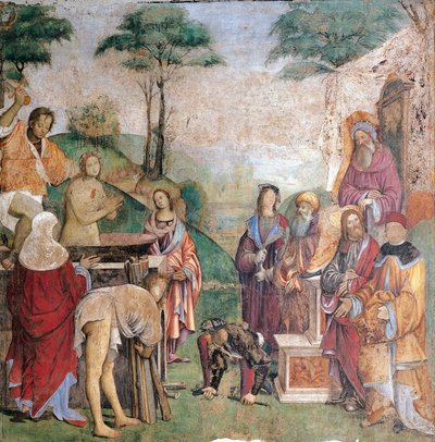 Martirio de Santa Cecilia, de Amico Aspertini (1474 o 1475-1552), fresco, Oratorio de Santa Cecilia, Bolonia, Emilia-Romaña. Italia de Amico Aspertini