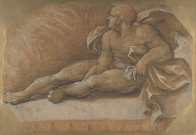 Figura Masculina Desnuda Sentada en el Suelo, ca. 1535-40 de Amico Aspertini