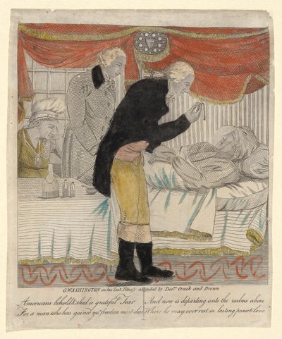 G. Washington en su última Enfermedad atendido por los Doctores Craik y Brown de Amos Doolittle