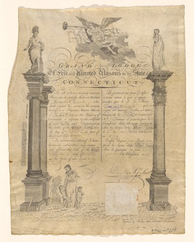 Certificado Masónico de Amos Doolittle