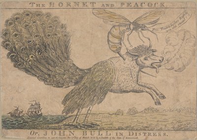 El avispón y el pavo real, o John Bull en apuros de Amos Doolittle