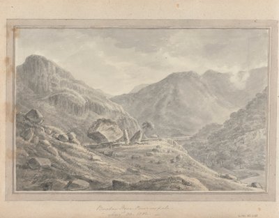 Vistas en Inglaterra, Escocia y Gales: Bowdar Stone Borrowdale, 30 de agosto de 1802 de Amos Green