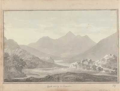 Vistas en Inglaterra, Escocia y Gales: Capel Cerrig y Snowdon de Amos Green