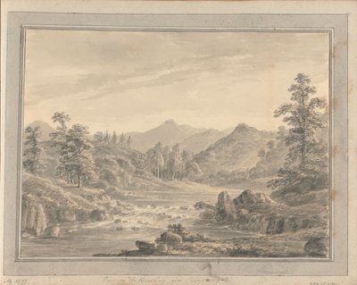 Vistas en Inglaterra, Escocia y Gales: Vista sobre el Brathay cerca de Clappensgate de Amos Green