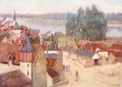 Chaumont-sur-Loire (litografía en color) de Amy B. Atkinson