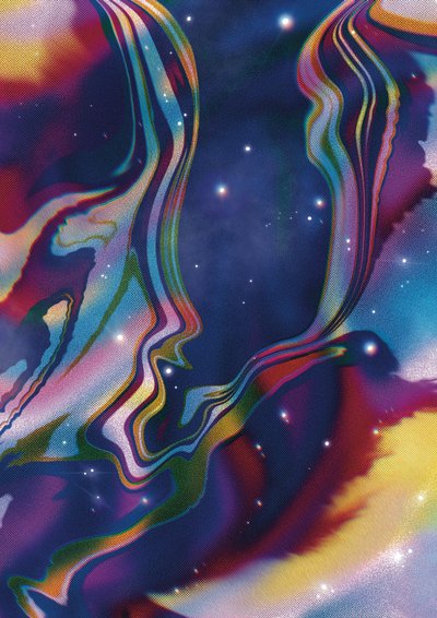 Rostros cósmicos etéreos de Amy Louise Baker