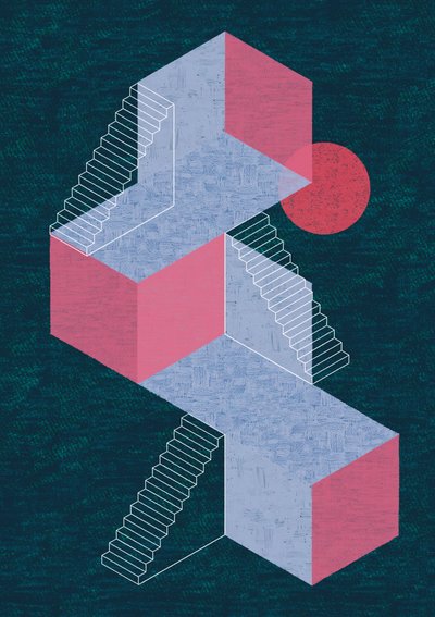 Geometría de escaleras imposibles de Amy Louise Baker