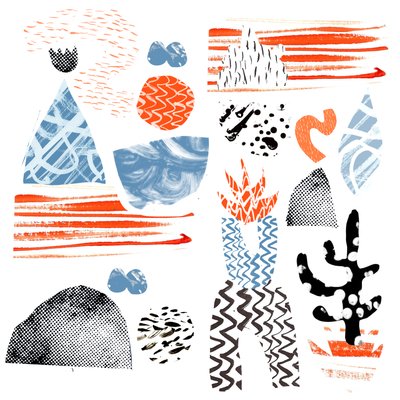 Formas 4, 2015 (collage digital) de Amy Louise Evans