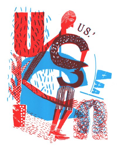 EE.UU., 2015 (serigrafía) de Amy Louise Evans