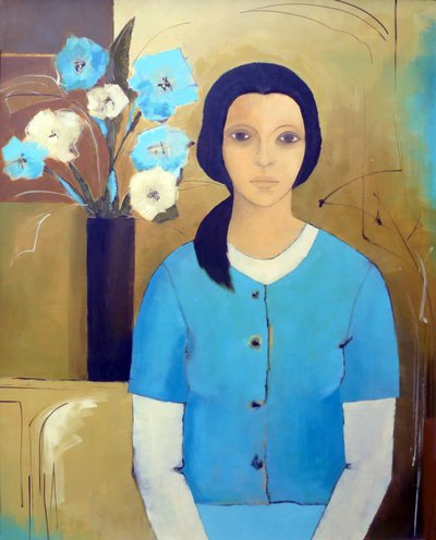 Madonna con flores de Ana Bianchi
