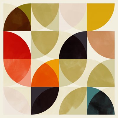 Círculos, 19 de noviembre  Círculos entrelazados en tonos beige de Ana Rut Bre