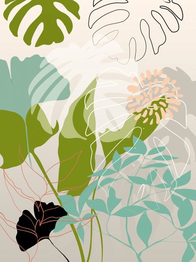 Réplica de Leaves Line Boho3 de Ana Rut Bre