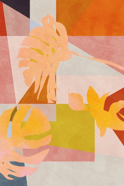 Hojas con motivos geométricos de estilo Bauhaus de Ana Rut Bre