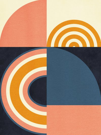 Rainbow Plus Shapes  Azul mostaza 9 de Ana Rut Bre