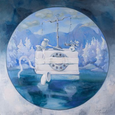 Equilibrio de justicia en invierno de Anastasiia Grygorieva