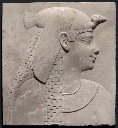 Placa que representa a una reina o diosa de Ancient Egyptian