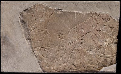 Fragmento de pared de una tumba con una escena de cosecha de Ancient Egyptian