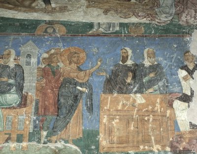 Cristo ante Anás y Caifás de Ancient Russian frescos