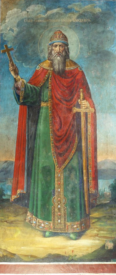 Gran Duque Vladimir Svyatoslavich de Ancient Russian frescos