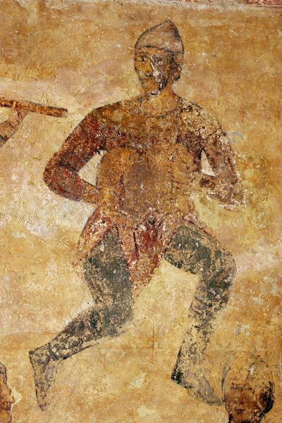 Músicos y acróbatas (detalle) de Ancient Russian frescos