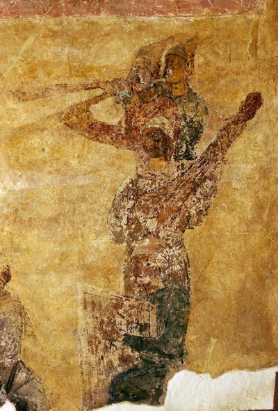Músicos y acróbatas (detalle) de Ancient Russian frescos