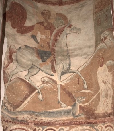 San Jorge y el dragón, siglo XII de Ancient Russian frescos