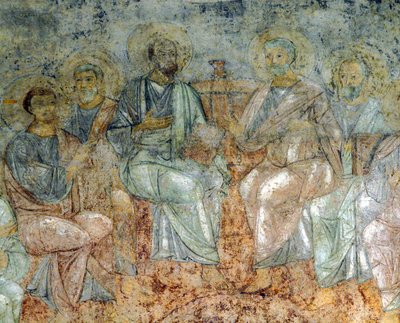 El descenso del Espíritu Santo de Ancient Russian frescos